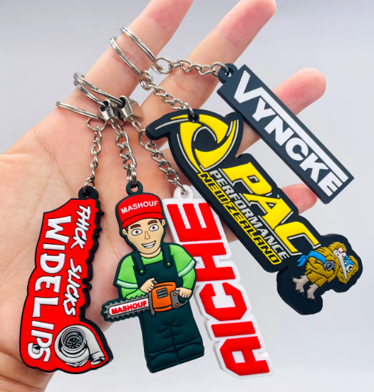 Porte-clefs personnalisables (caoutchouc) 100 pièces minimum