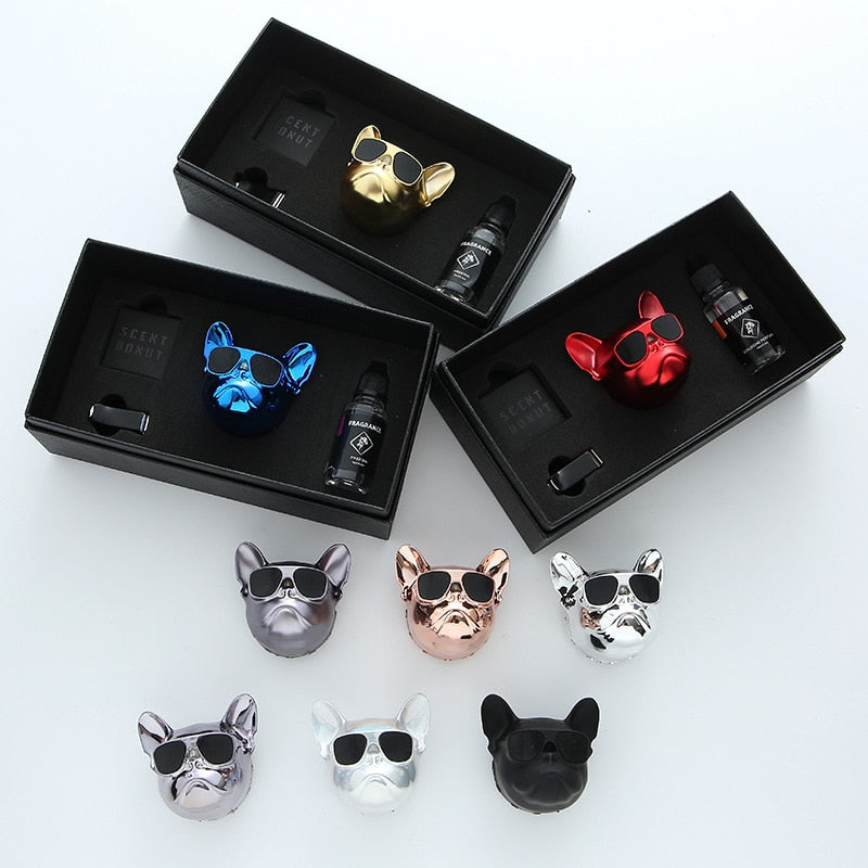 Fresh'Car™ - Diffuseur de parfum Bulldog / coffret de 1 pièce ou 2 pièces