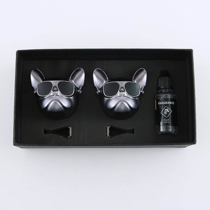 Fresh'Car™ - Diffuseur de parfum Bulldog / coffret de 1 pièce ou 2 pièces