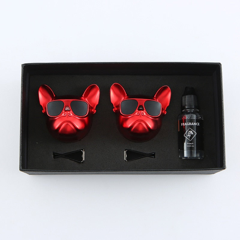 Fresh'Car™ - Diffuseur de parfum Bulldog / coffret de 1 pièce ou 2 pièces