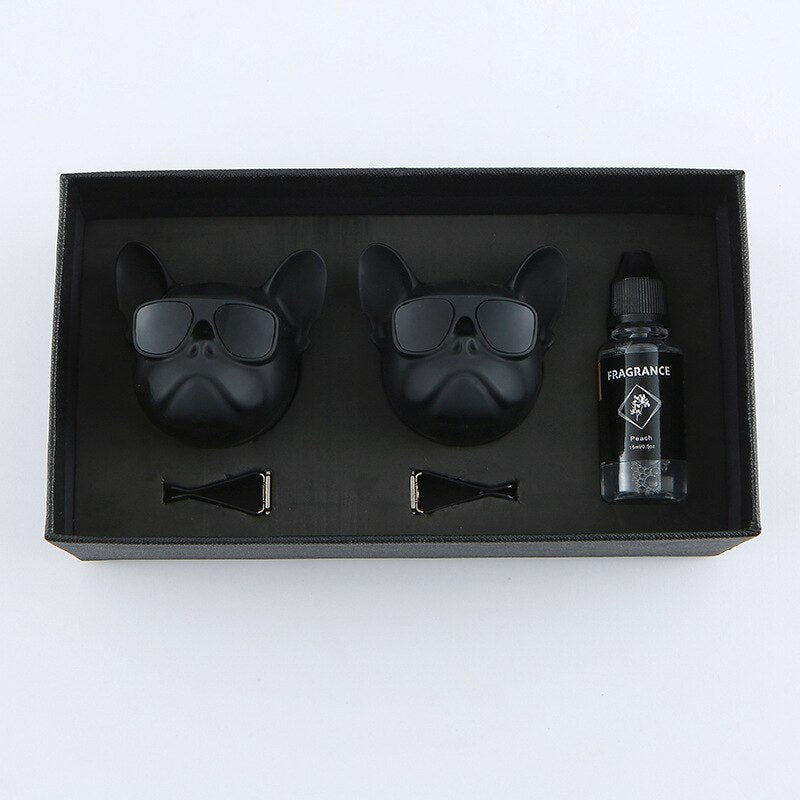 Fresh'Car™ - Diffuseur de parfum Bulldog / coffret de 1 pièce ou 2 pièces