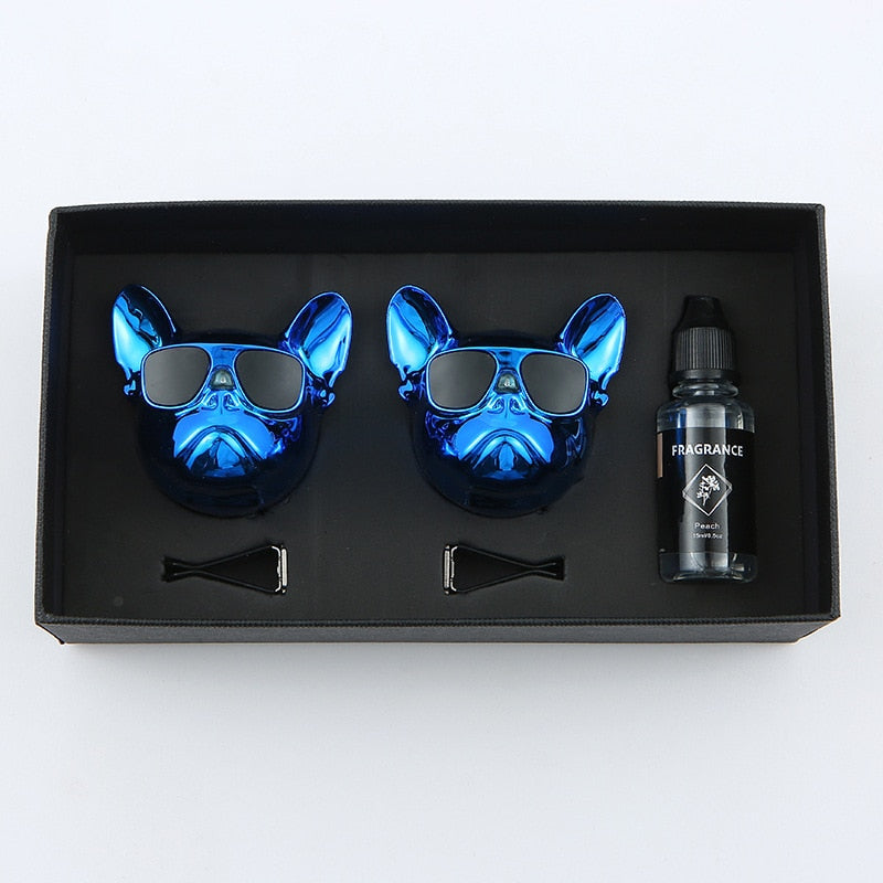 Fresh'Car™ - Diffuseur de parfum Bulldog / coffret de 1 pièce ou 2 pièces